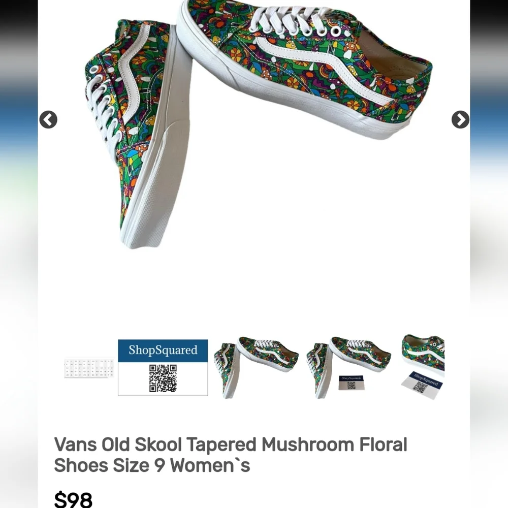 Vans Mushroom Floral Shoe sneaker 7.5 - Picture 6 of 9